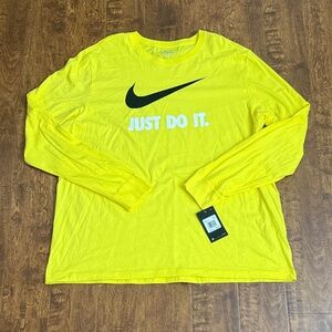 Nike Vibrant Yellow Long Sleeve Tee Size XXL